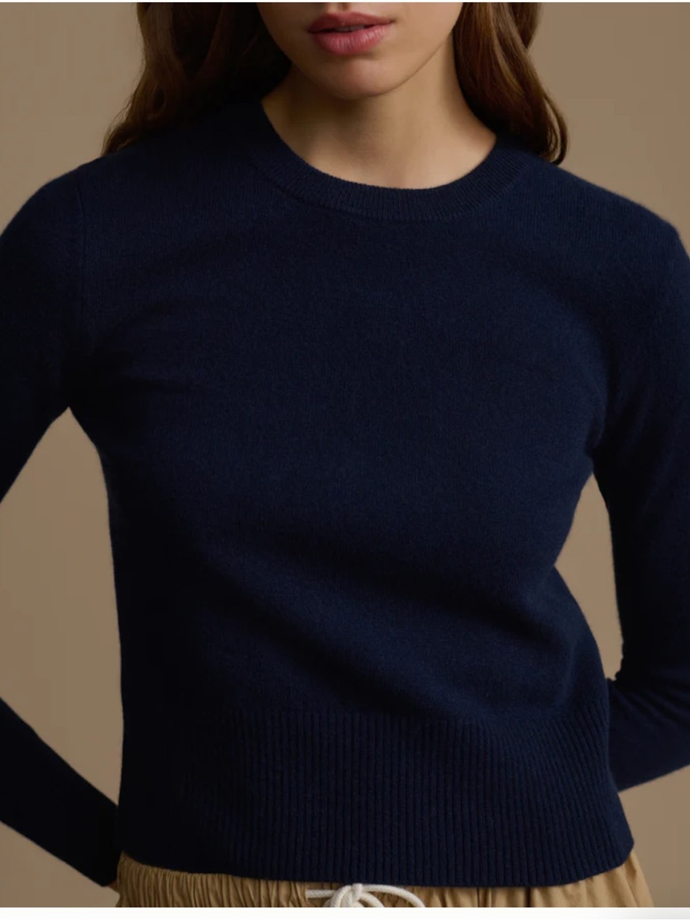 Jenni Kayne Navy Leni Cashmere Crewneck Sweater - Picture 3 of 5